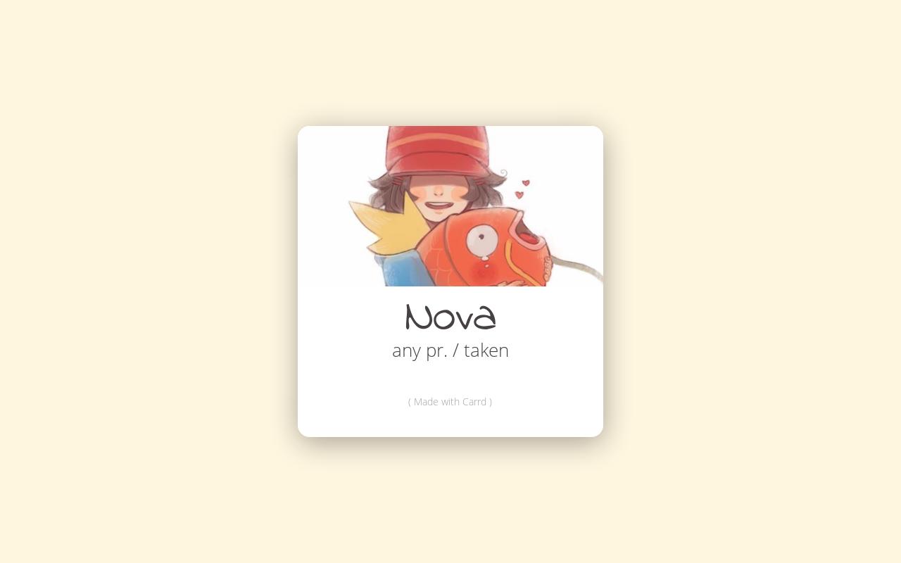 Carrd profile picture for @nova